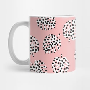 Monstera Leaves White with Black Spots Mug